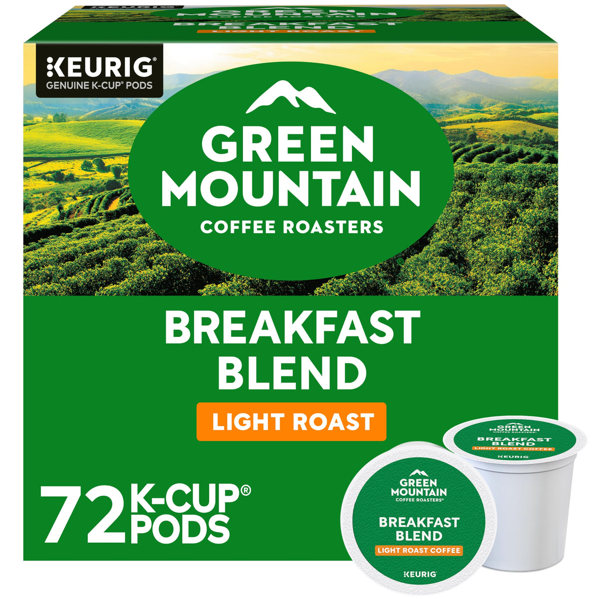 Green Mountain Breakfast Blend Coffee, K-Cup Pods, 96 Count