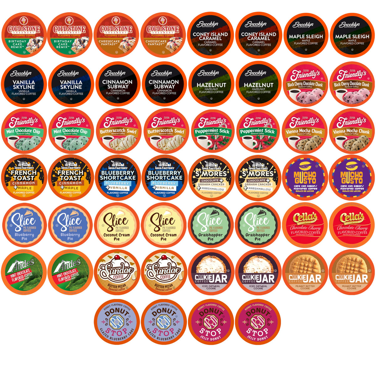 Two Rivers Coffee Pods Compatible with K Cup Brewers Including 2.0, Assorted Flavored Coffee 100 Count